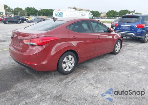 2016 Hyundai Elantra Se z USA, uszkodzony, nr VIN 5NPDH4AE1GH755960
